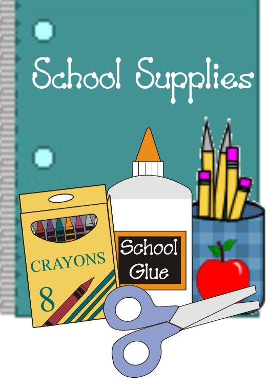 Cartoon School Supplies Clipart