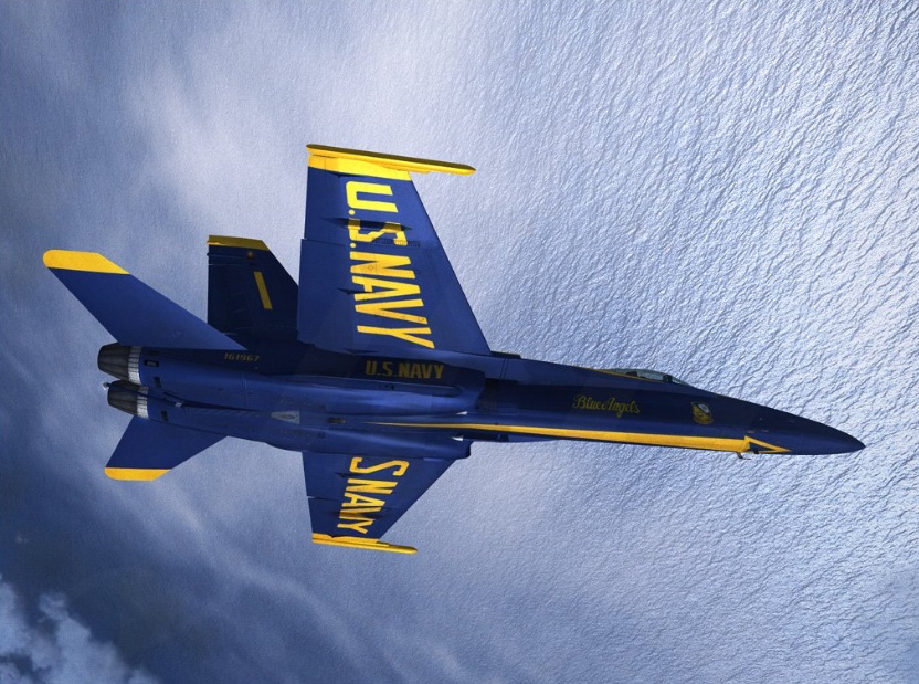 US Navy Blue Angel's jet