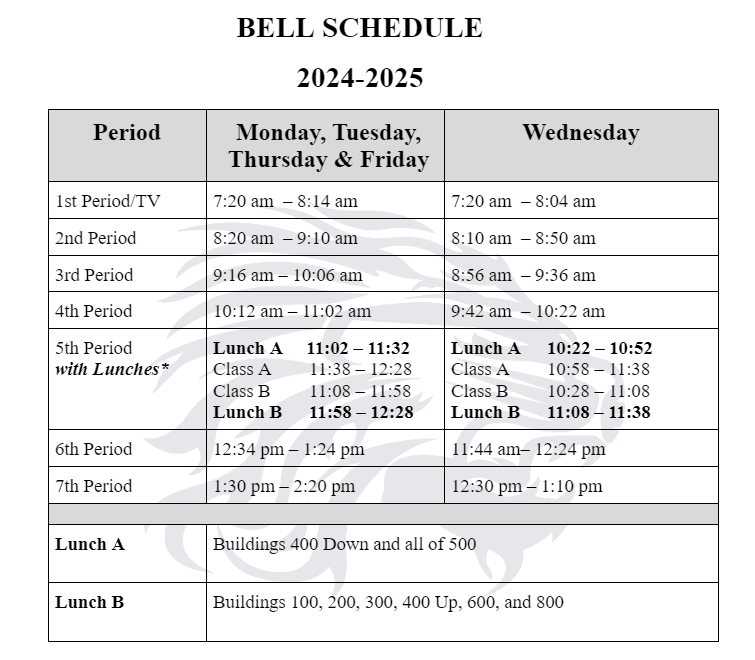 bell schedule