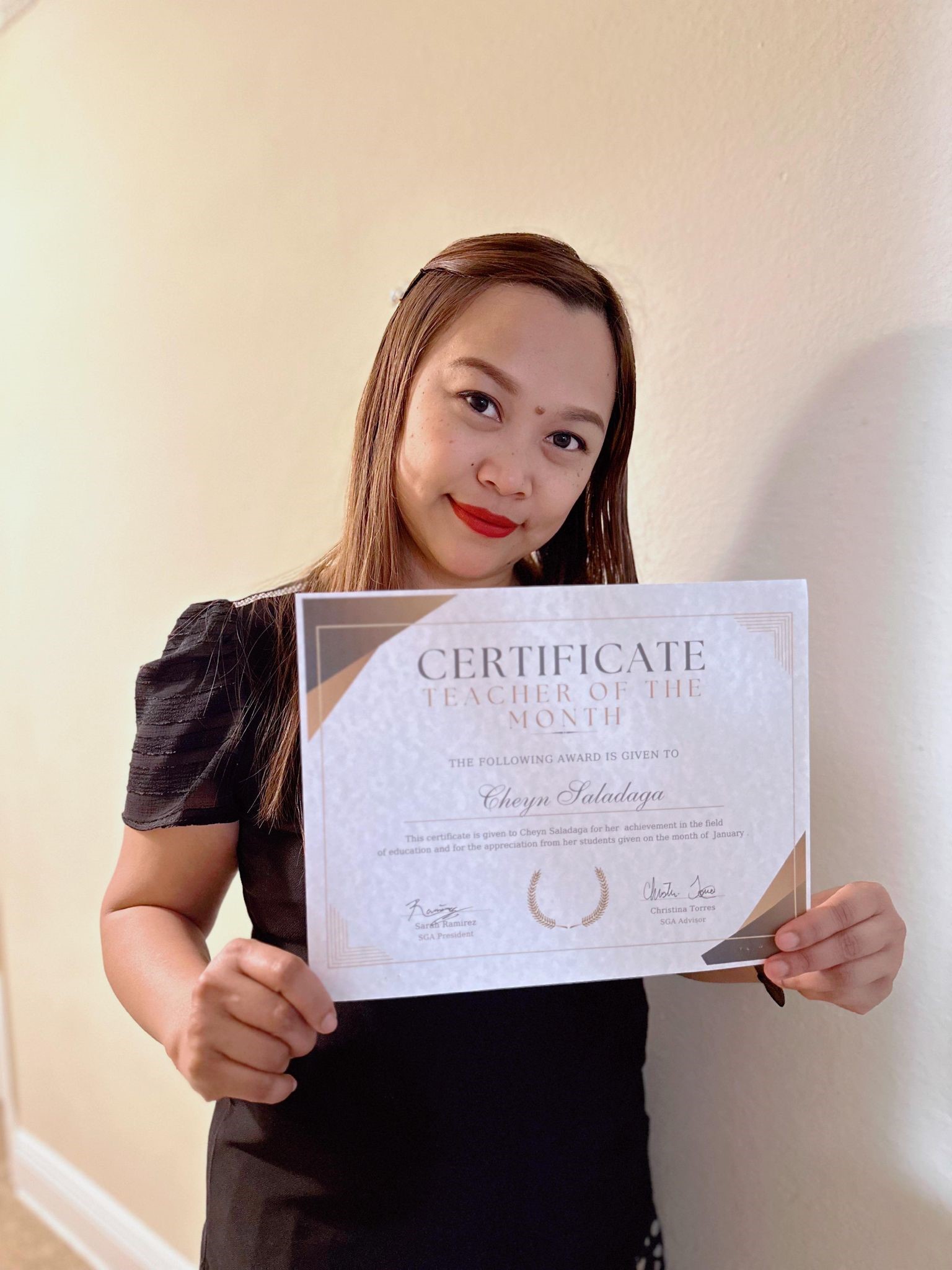 January Teacher of the Month