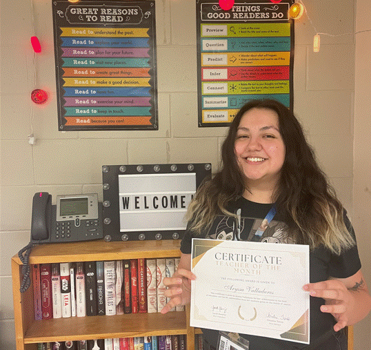 Aryssa Valladares is an English teacher.