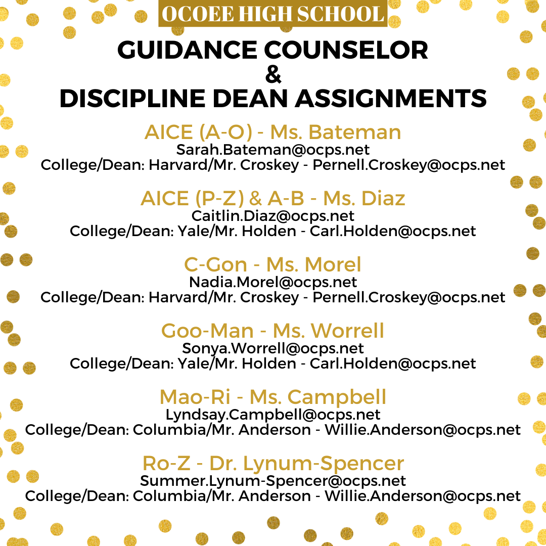 Photo of counselors and deans