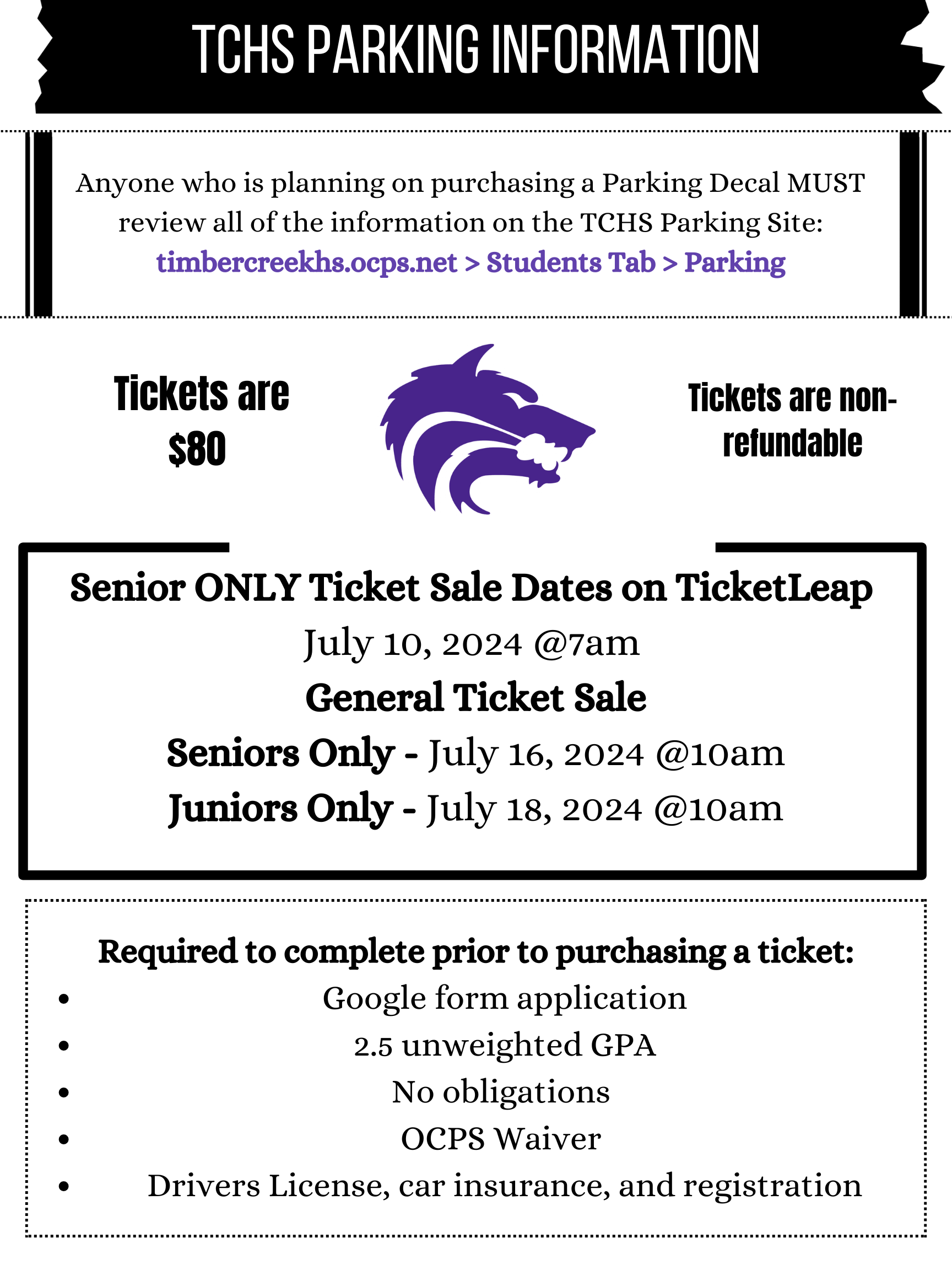 TCHS Parking