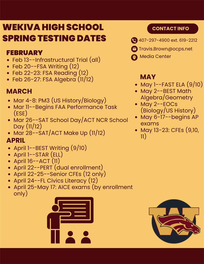 Spring State Assessment Calendar