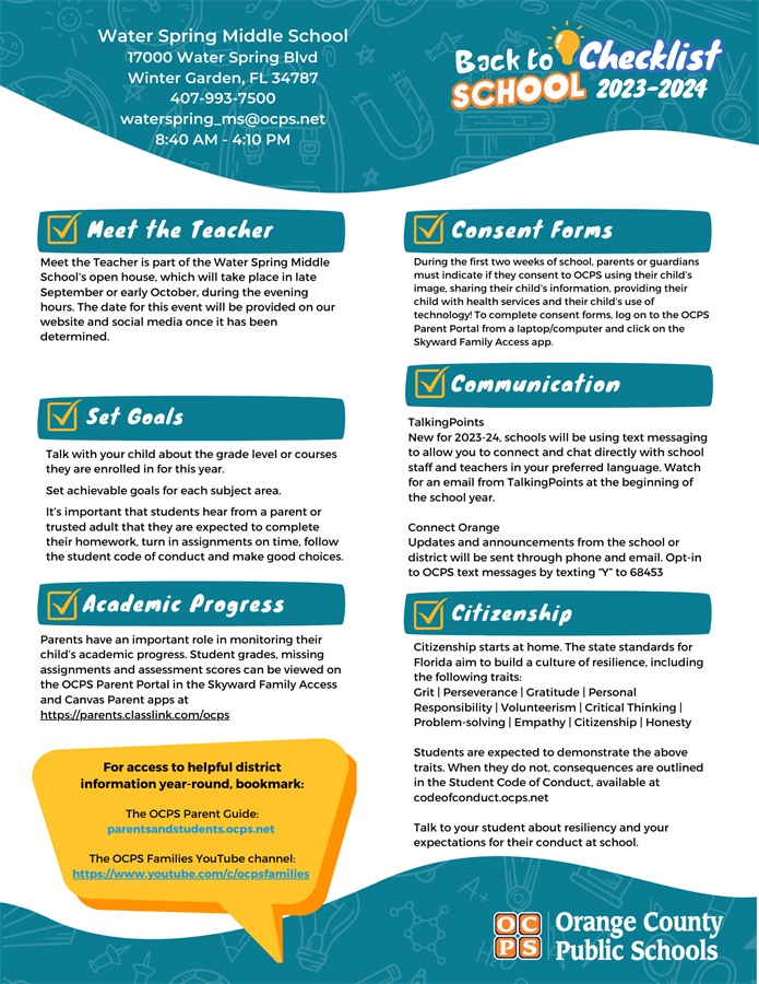 back to school checklist page 2