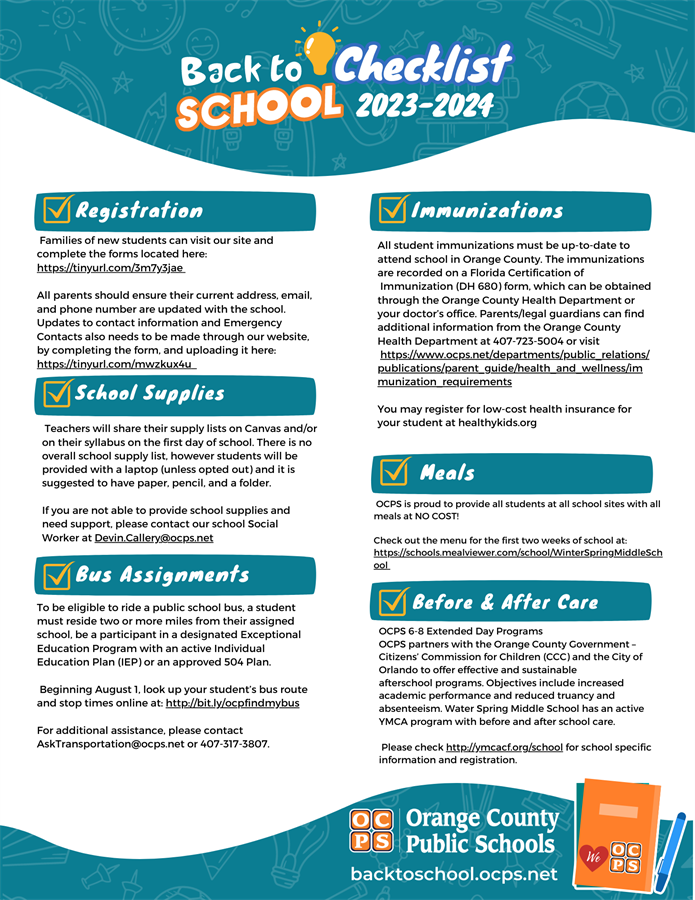 back to school checklist page 1