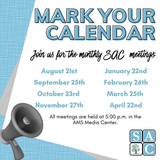 Information about SAC meeting dates.