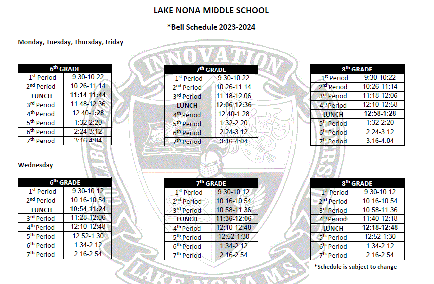 023-2024 bell schedule