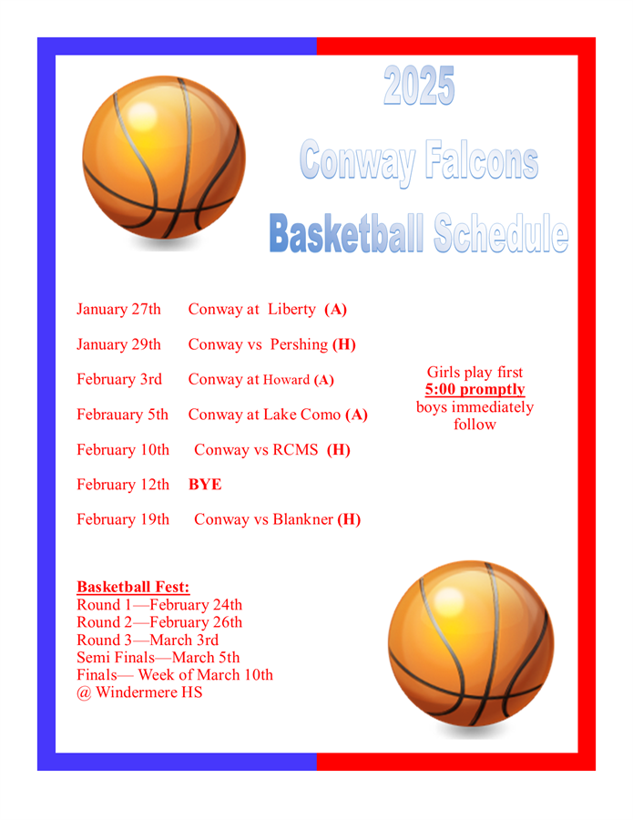 24-25 Basketball Schedule