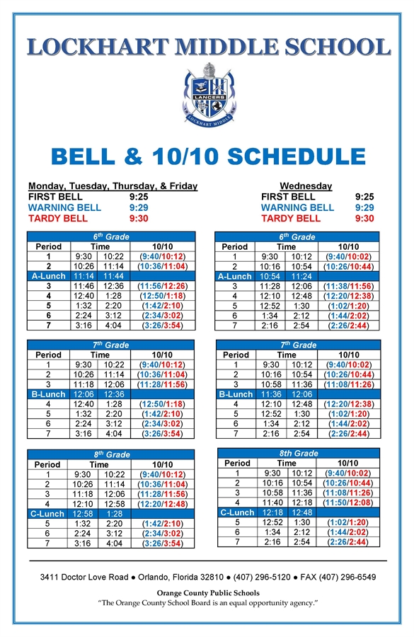 LMS Bell Schedule