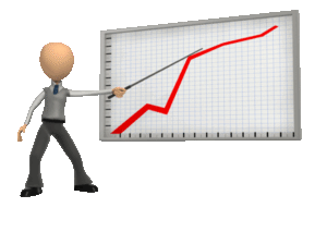 Animated Man Showing on a Board the Mission and Vision