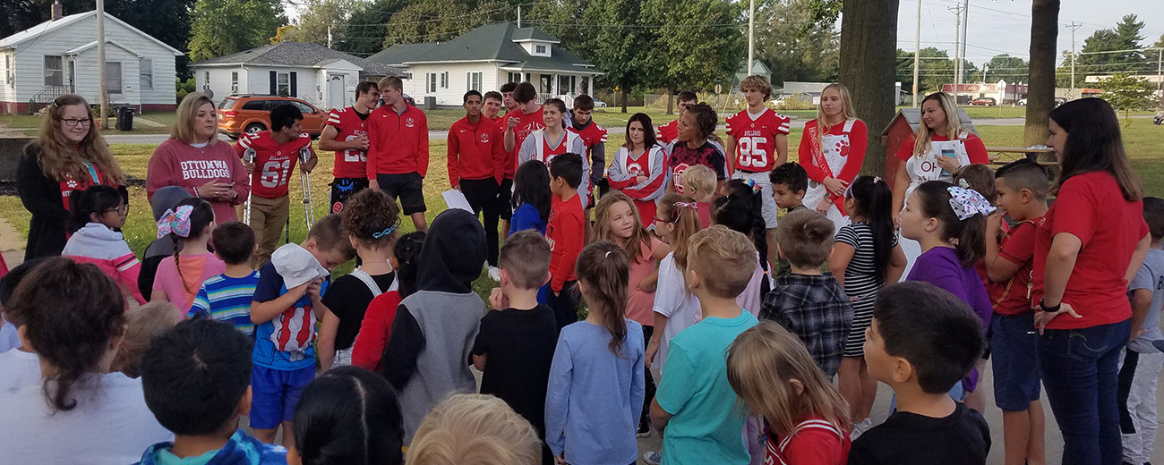 gathering outside