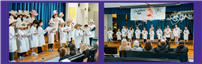 Second graders from Ms. Rotbart’s and Ms. Lubin’s classes on stage for performance. thumbnail265658