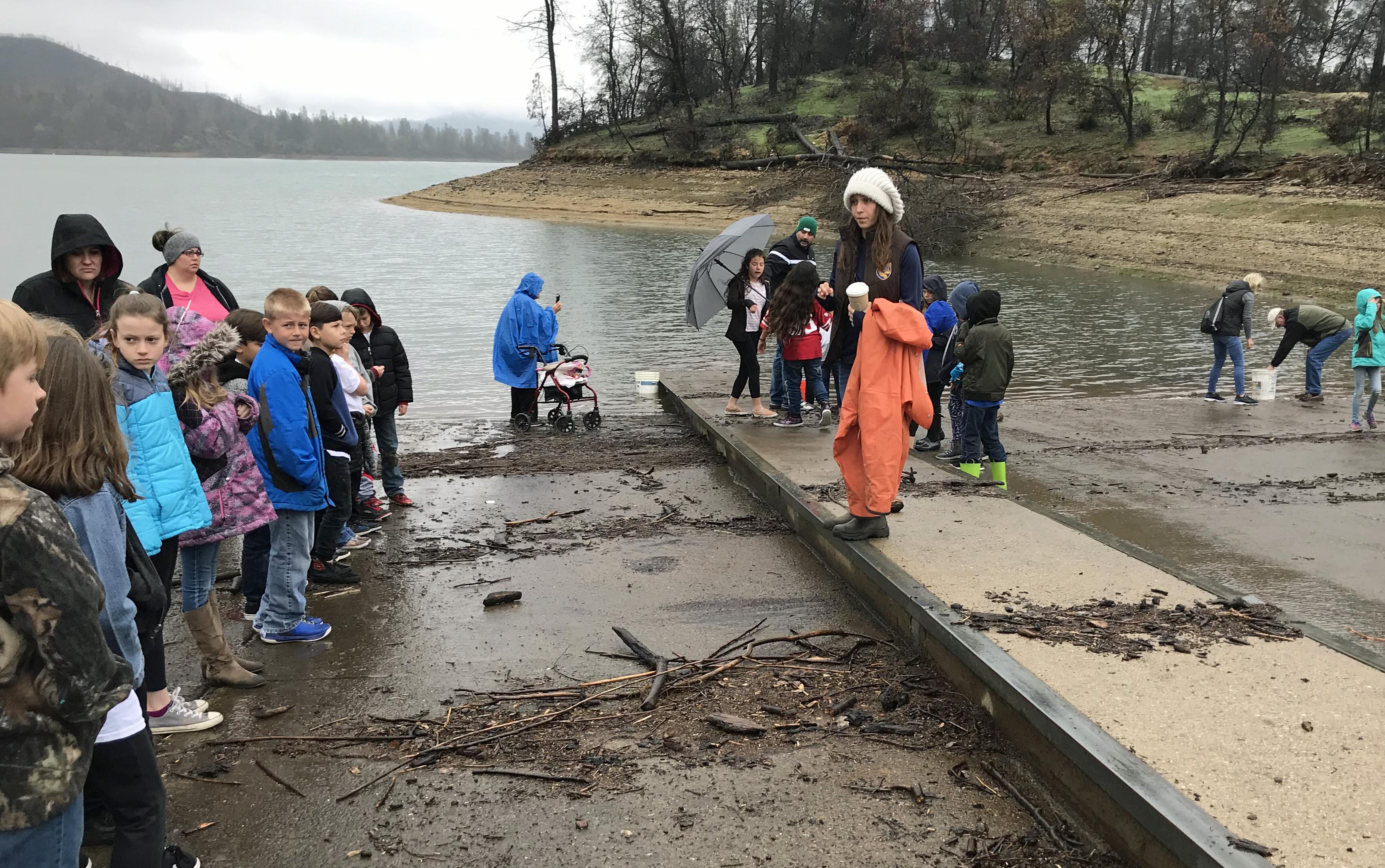 On the boat ramp