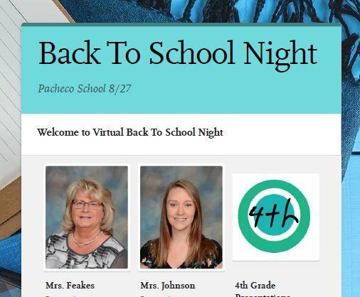 Back To School Night