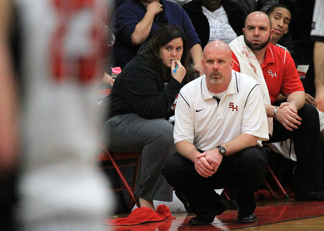 This is the image for the news article titled BOYS BASKETBALL: Trojans Drop Texans, Close In on  Playoffs