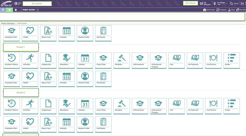 Skyward Dashboard