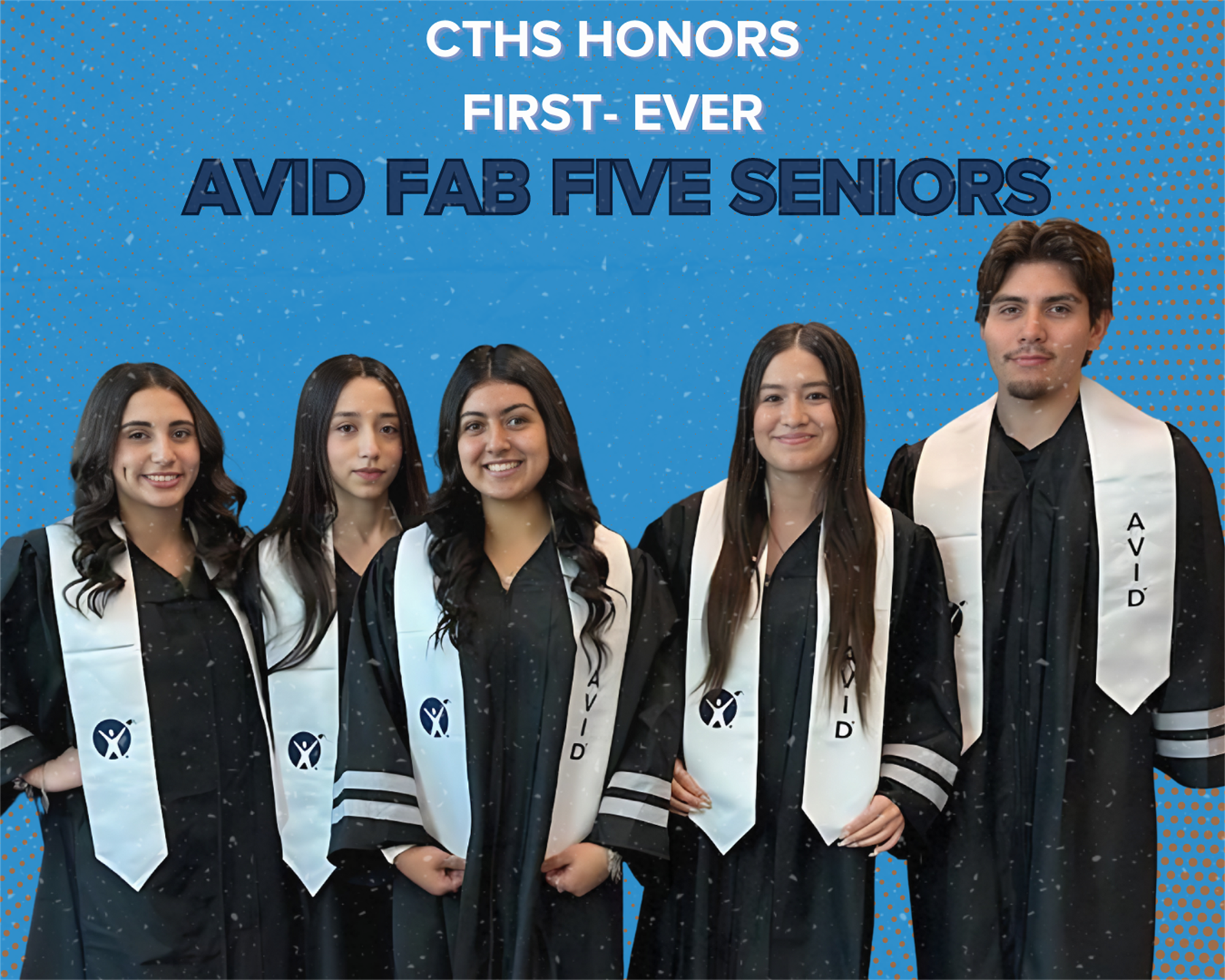 This is the image for the news article titled Dr. Kirk Lewis CTHS Honors Five AVID Graduates