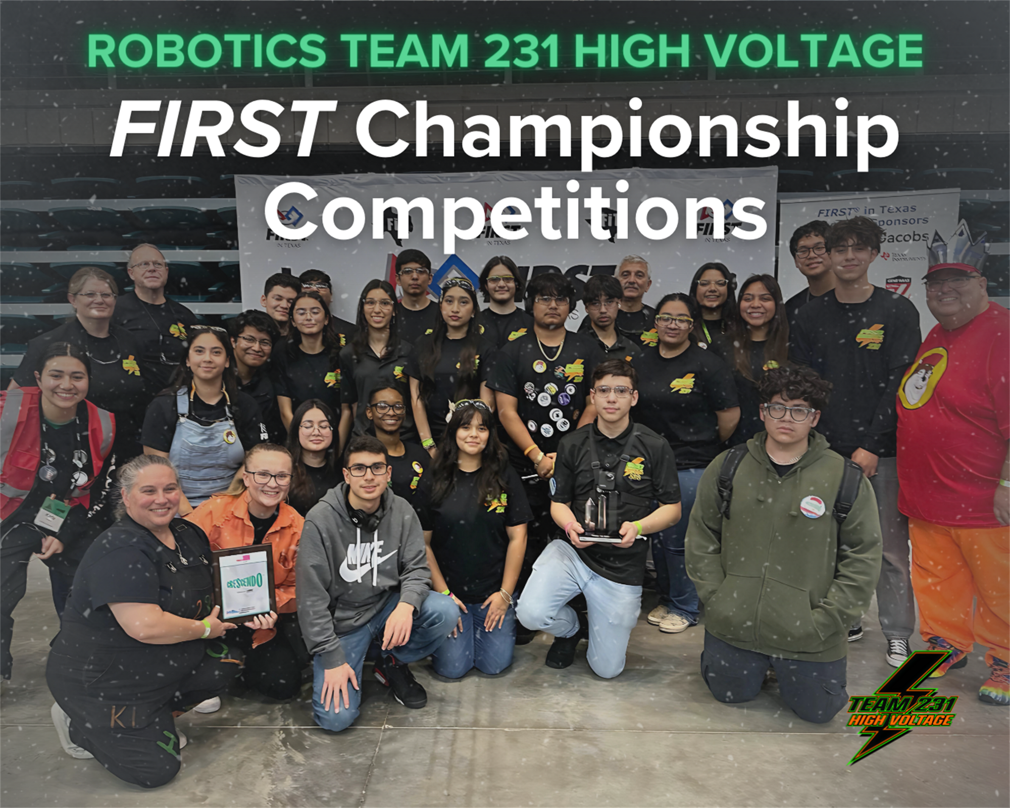 This is the image for the news article titled 24’ Pasadena ISD Robotics FIRST Championship Tournament Highlights 