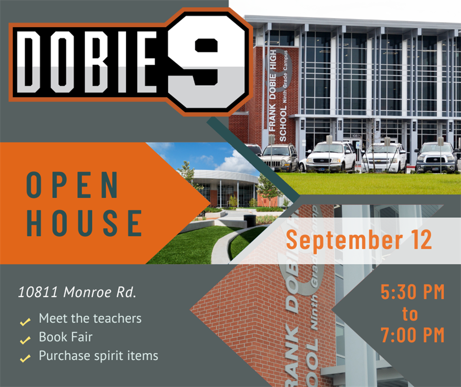 Open House September 12th, 5:30 to 7:00pm