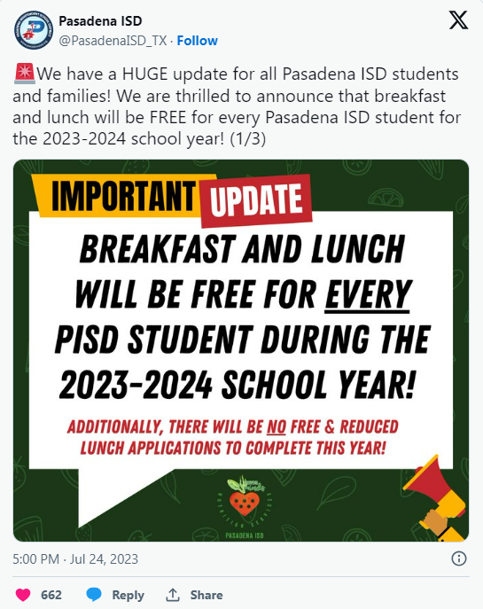 PISD Free Lunch