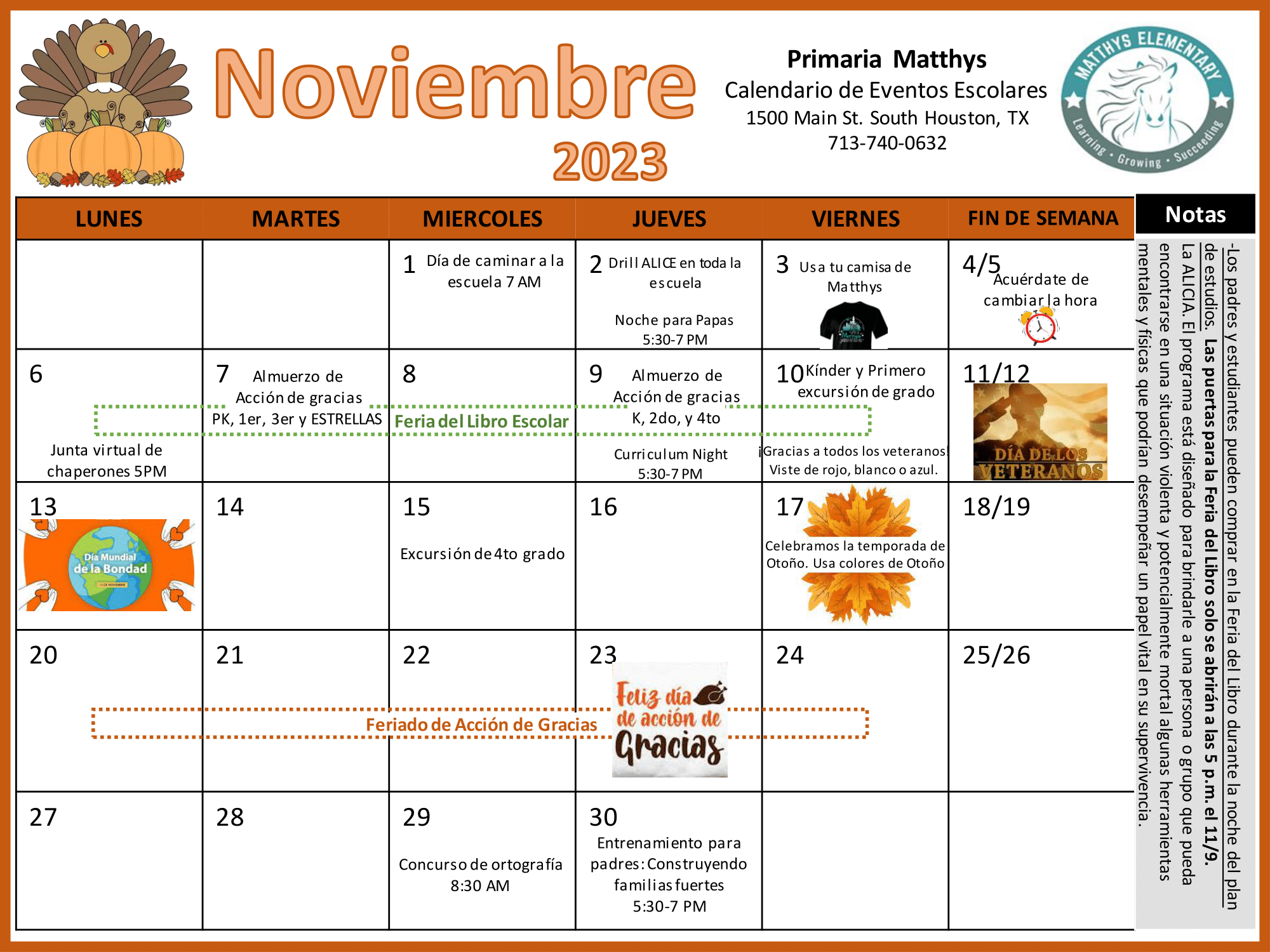 Nov. Calendar