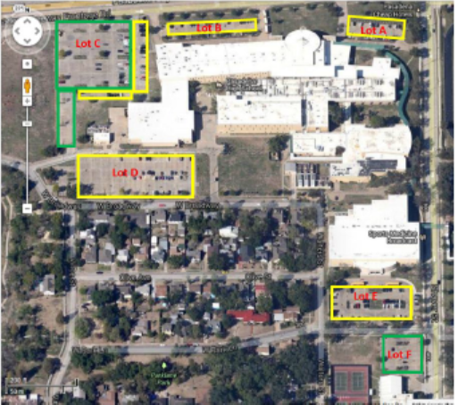 Student Parking Lot Map