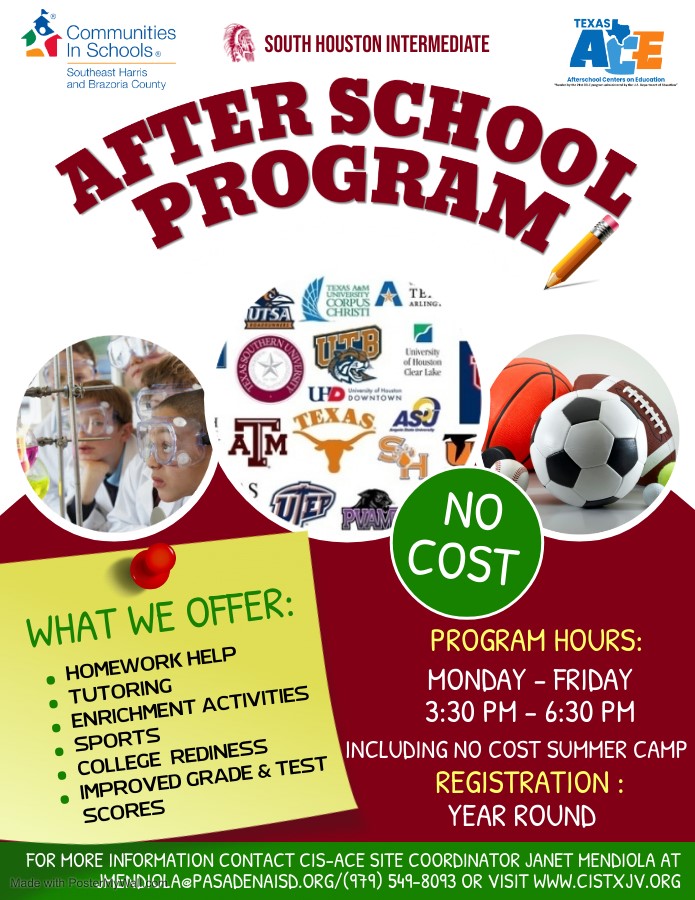 Informational Poster about afterschool program