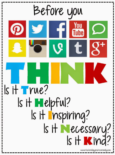 Image of THINK before you Post.