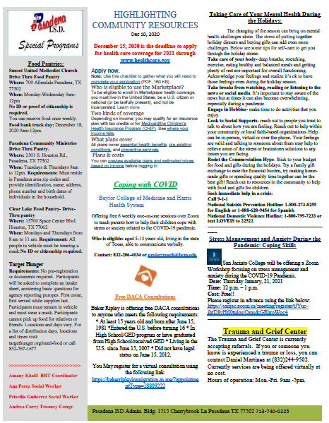 Special Programs Newsletter