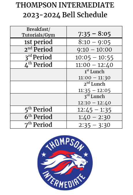 Bell Schedule