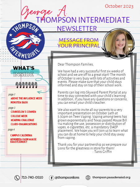 October Newsletter