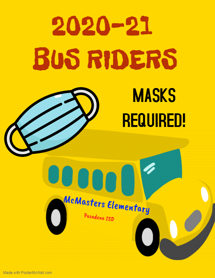 Bus riders mask poster