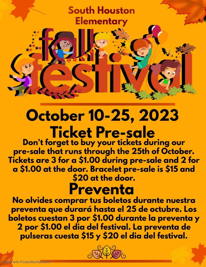 Fall Festival Pre-Ticket Sales