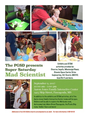 Join us for the first Super Saturday of the 2017-18 school year - 10 a.m. to 1 p.m., this Saturday at the Aaron Jones Family Interactive Center. Free family fun!