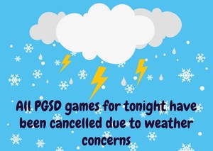 All PGSD Athletic Games Cancelled for Tonight, January 16
