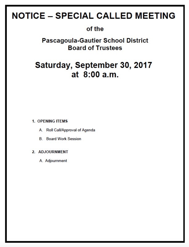 Special Board Meeting Notice