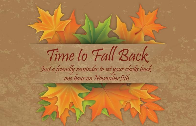 fall back November 5th