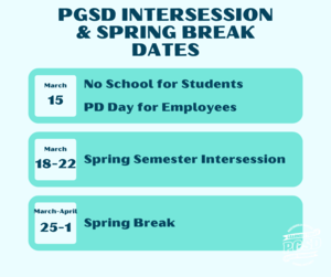 spring intersession and spring break