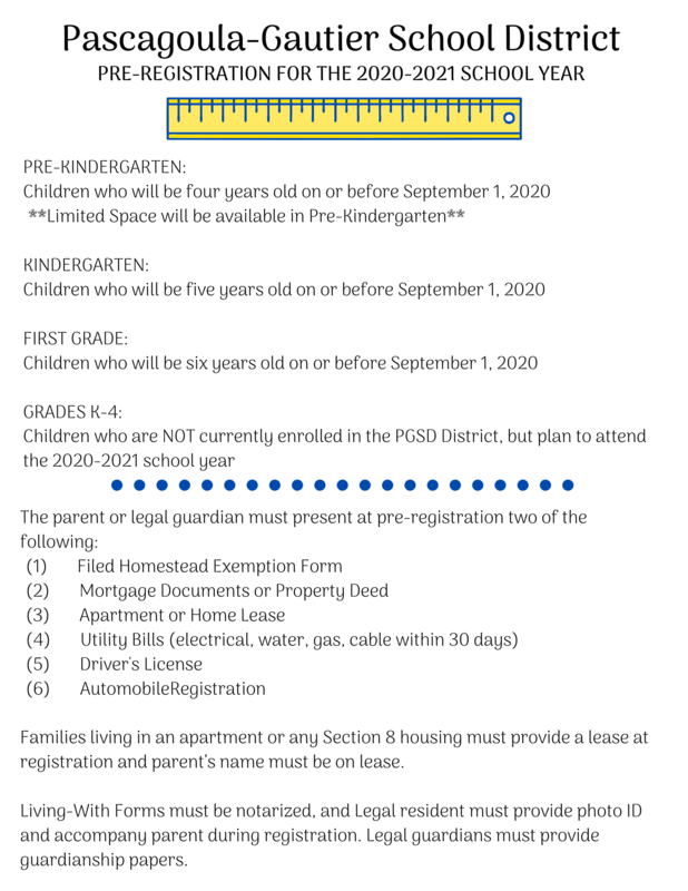 2020-2021 Pre-Registration Information
