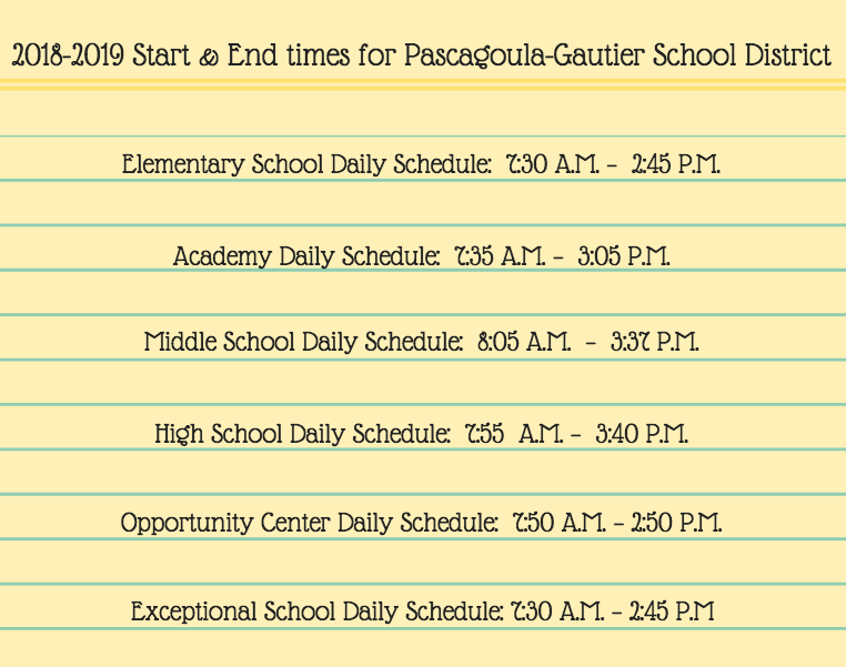 school start and end times