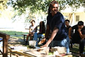 Students gather at the LaPointe Krebs Museum