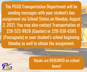 bus assignment information