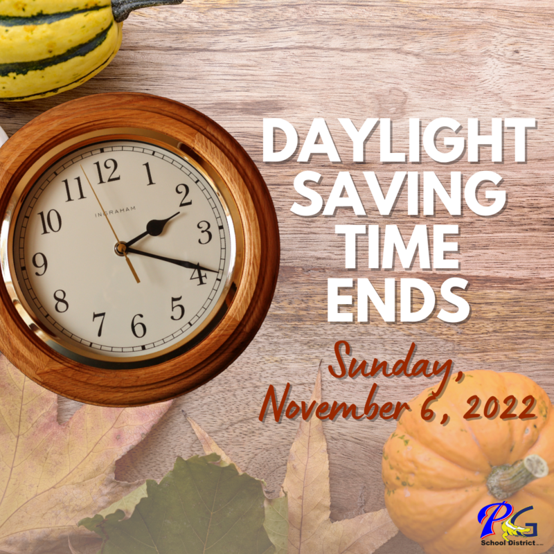 Fall Back this Sunday, November 6, 2022