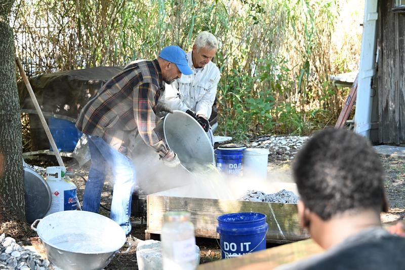 Students gather at the LaPointe Krebs Museum