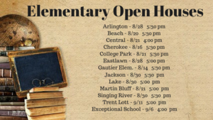Elementary and JCES Open House Dates