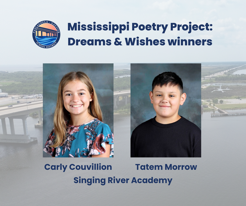 Carly Couvillion and Tatem Morrow smile for yearbook photos