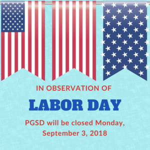 No School Monday, September 3, 2018