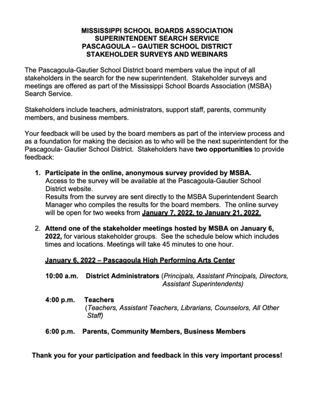 meeting and survey information