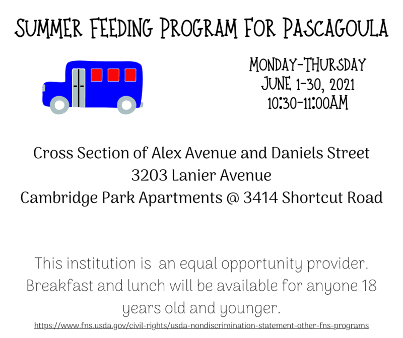 summer feeding for Pascagoula